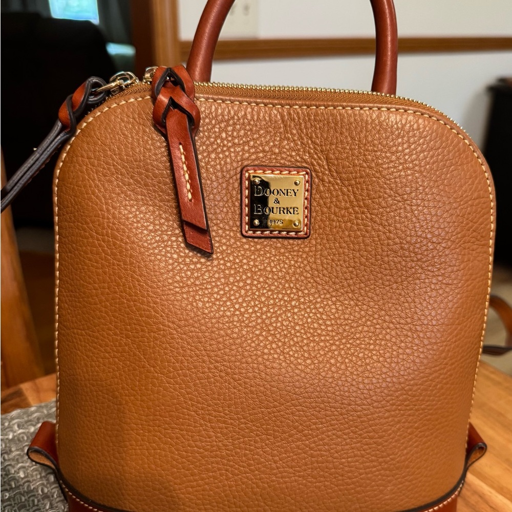 NWT Dooney & Bourke Tan Leather Backpack